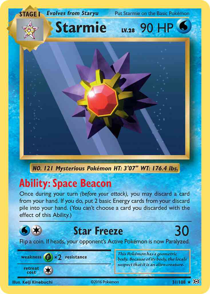 Starmie - 31/108 - Rare [xy12-31] [Non-Holo]