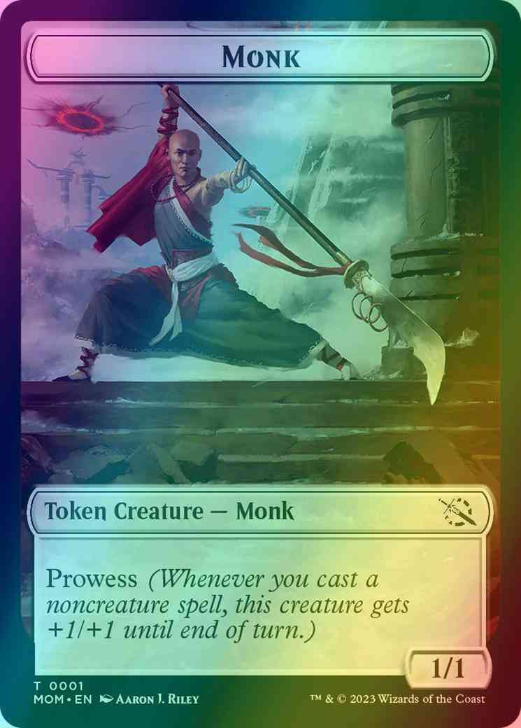 Monk Token (01) // Spirit Token (13) [March of the Machine: Tokens] [Foil]