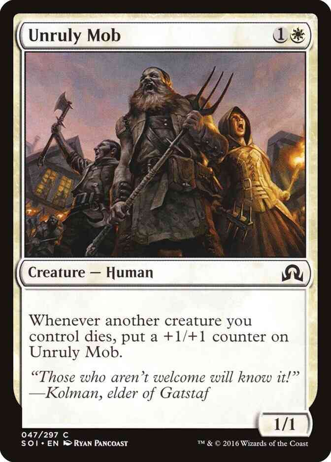 Unruly Mob [47] [Shadows over Innistrad] [Non-Foil]