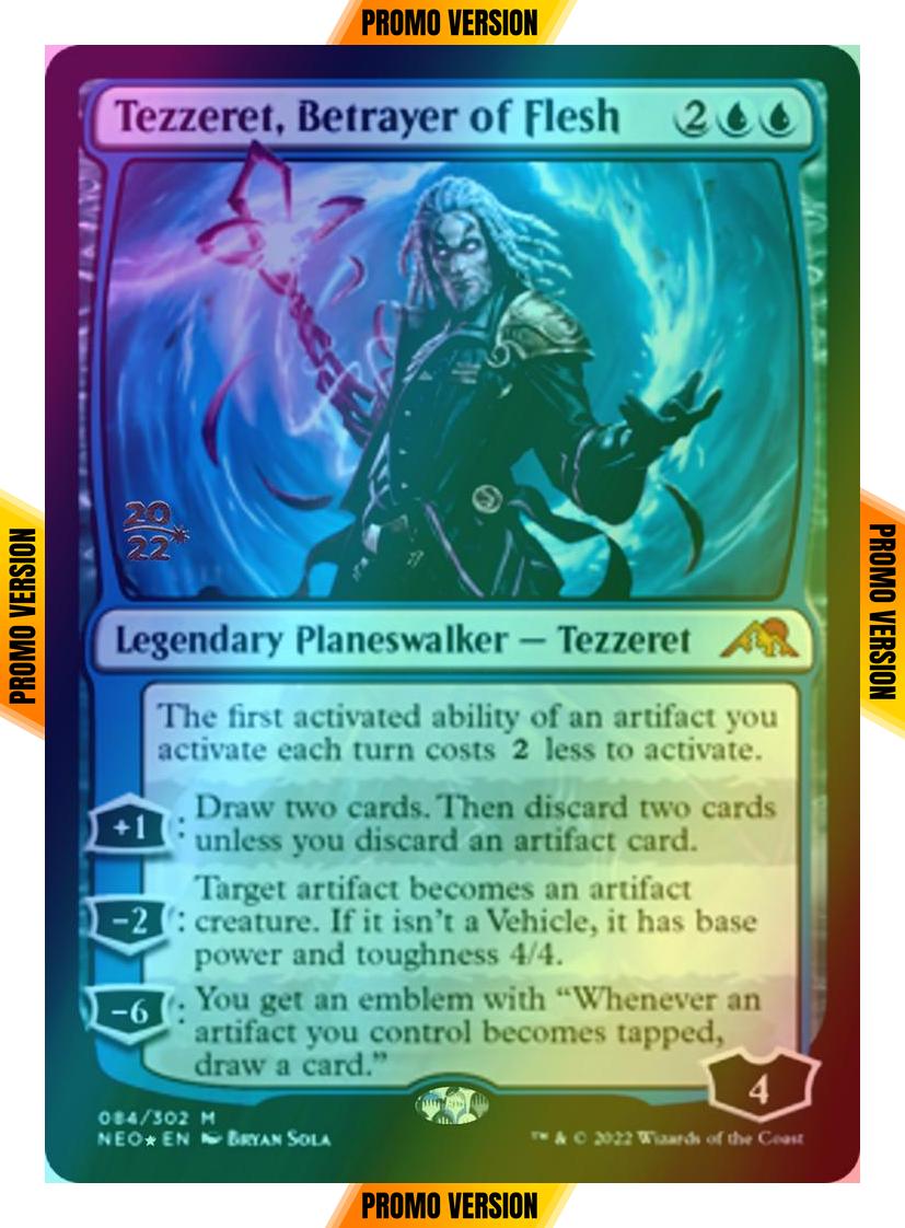Tezzeret, Betrayer of Flesh [Prerelease] [84s] [Kamigawa: Neon Dynasty: Promos] [Foil]