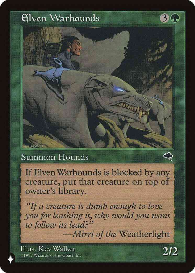 Elven Warhounds [TMP-225] [The List] [Non-Foil]