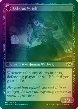 Ragged Recluse // Odious Witch [127] [Innistrad: Crimson Vow] [Foil]
