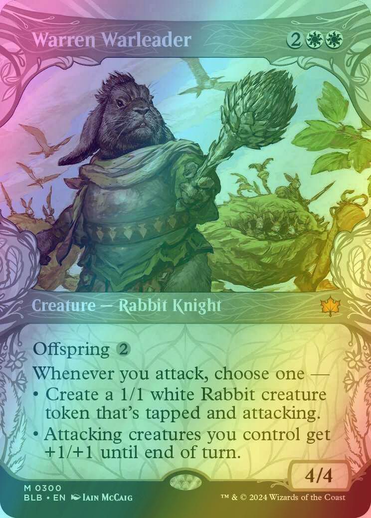 Warren Warleader [300] [Woodland Showcase] [Bloomburrow] [Foil]