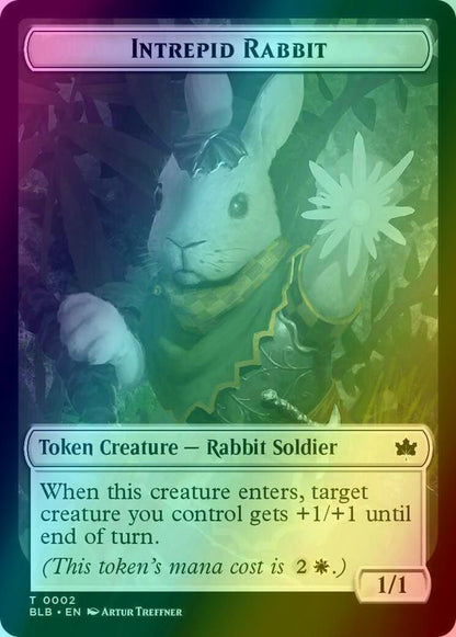 Intrepid Rabbit Token (02) // Wall Token (04) [Bloomburrow: Tokens] [Foil]