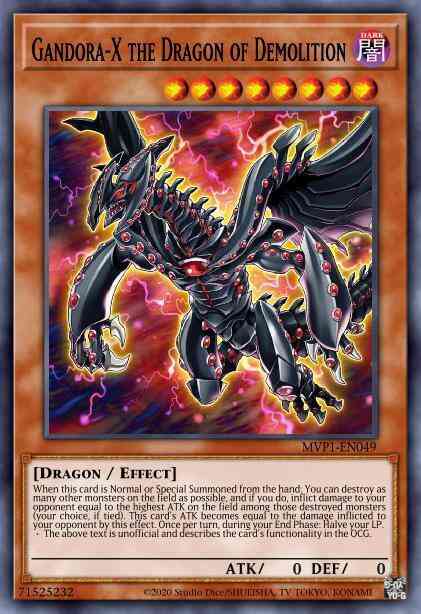 Gandora-X the Dragon of Demolition - MVP1-ENS49 - Secret Rare - 1st Edition
