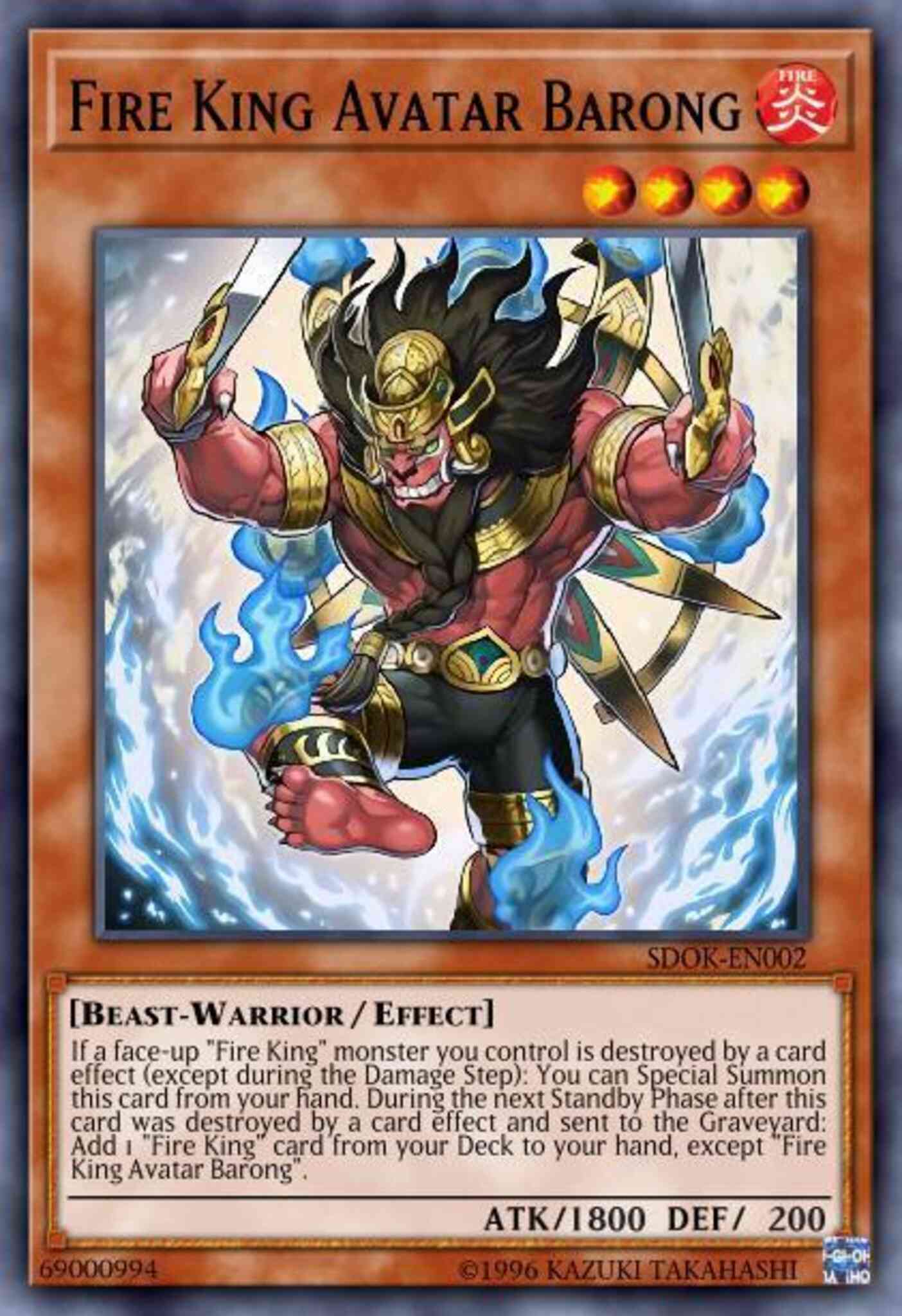 Fire King Avatar Barong - SDOK-EN002 - Common - 1st Edition