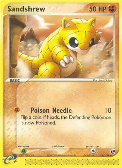 Sandshrew - 75/100 - Common [ex2-75] [Reverse Holo]