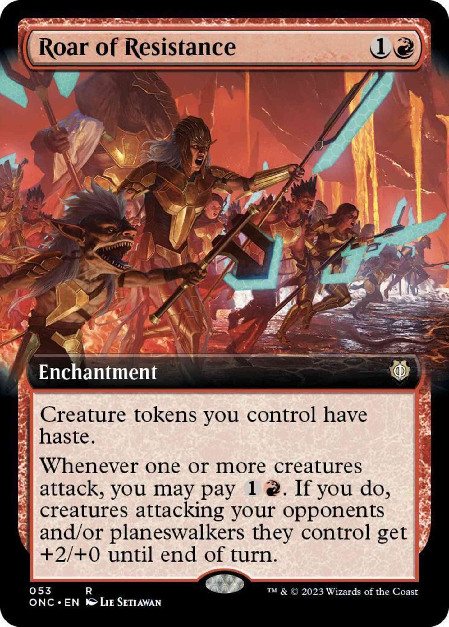 Roar of Resistance [53] [Extended Art] [Phyrexia: All Will Be One: Commander] [Non-Foil]