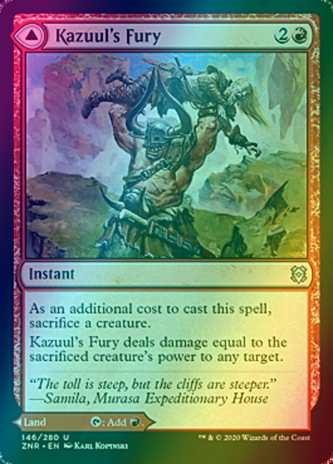 Kazuul's Fury // Kazuul's Cliffs [146] [Zendikar Rising] [Foil]