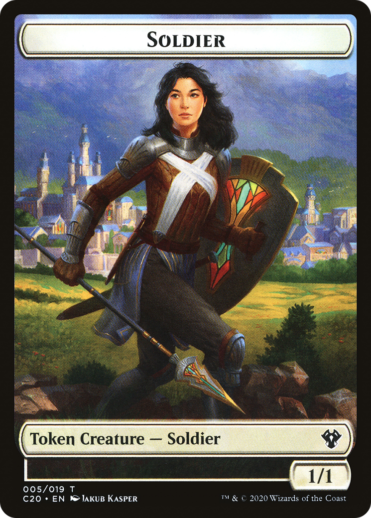 Elemental Token (03) // Soldier Token (05) [C20/C20 Set Symbol] [Commander 2020 Tokens] [Non-Foil]