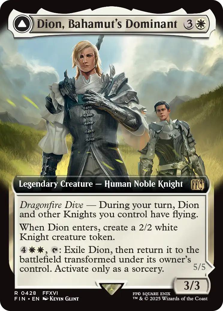 Dion, Bahamut's Dominant // Bahamut, Warden of Light [428] [Extended Art] [FINAL FANTASY] [Non-Foil]