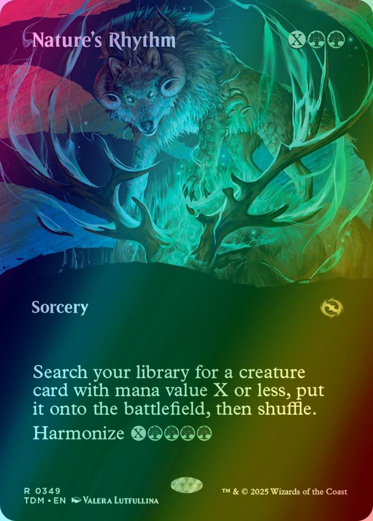 Nature's Rhythm [349] [Borderless] [Clan] [Tarkir: Dragonstorm] [Foil]