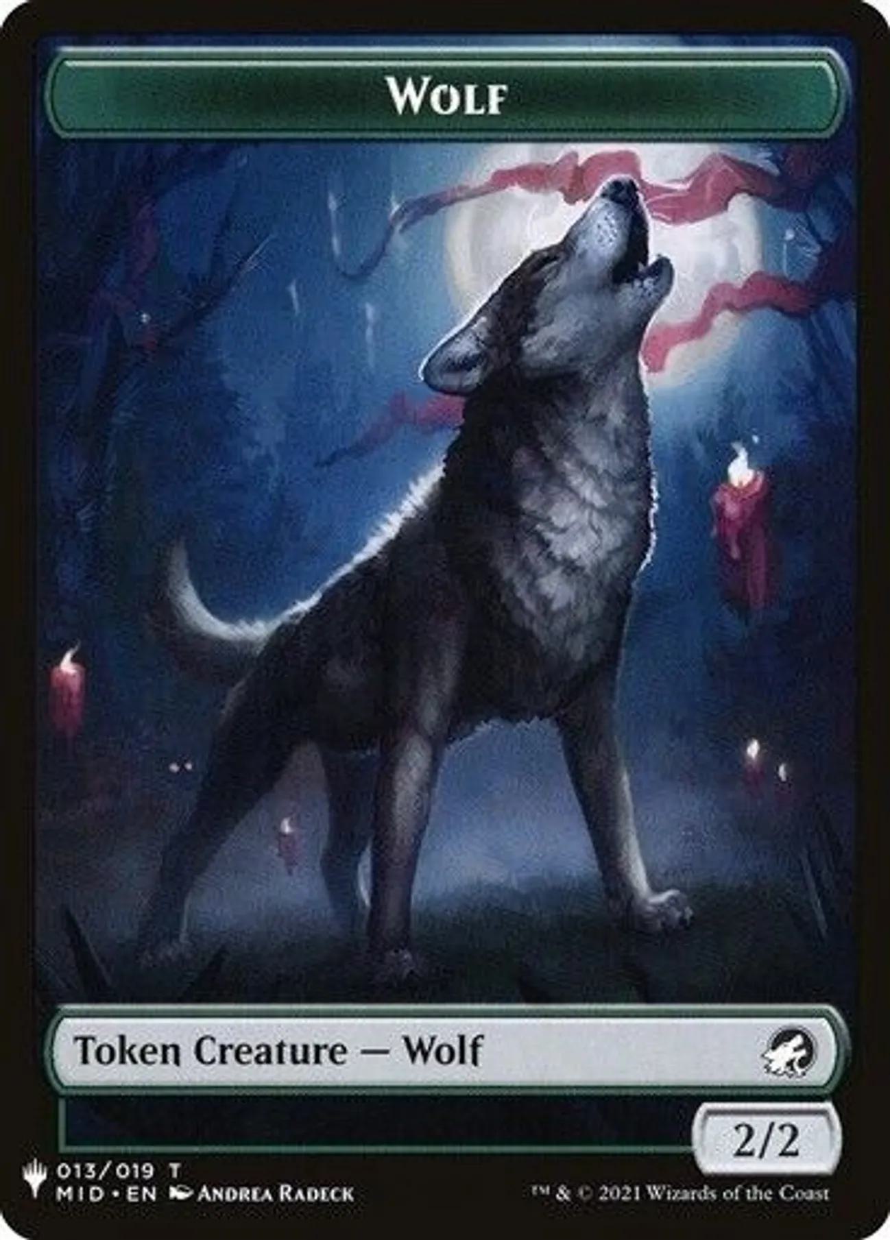 Soldier Token (02) // Wolf Token (13) [TGRN-2] [GRN/MID Set Symbol] [The List] [Non-Foil]