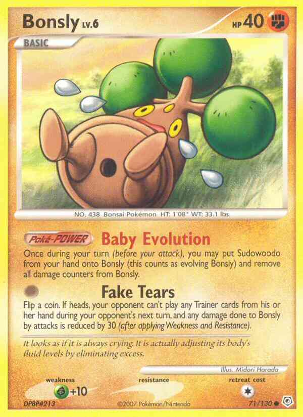 Bonsly - 71/130 - Common [dp1-71] [Reverse Holo]