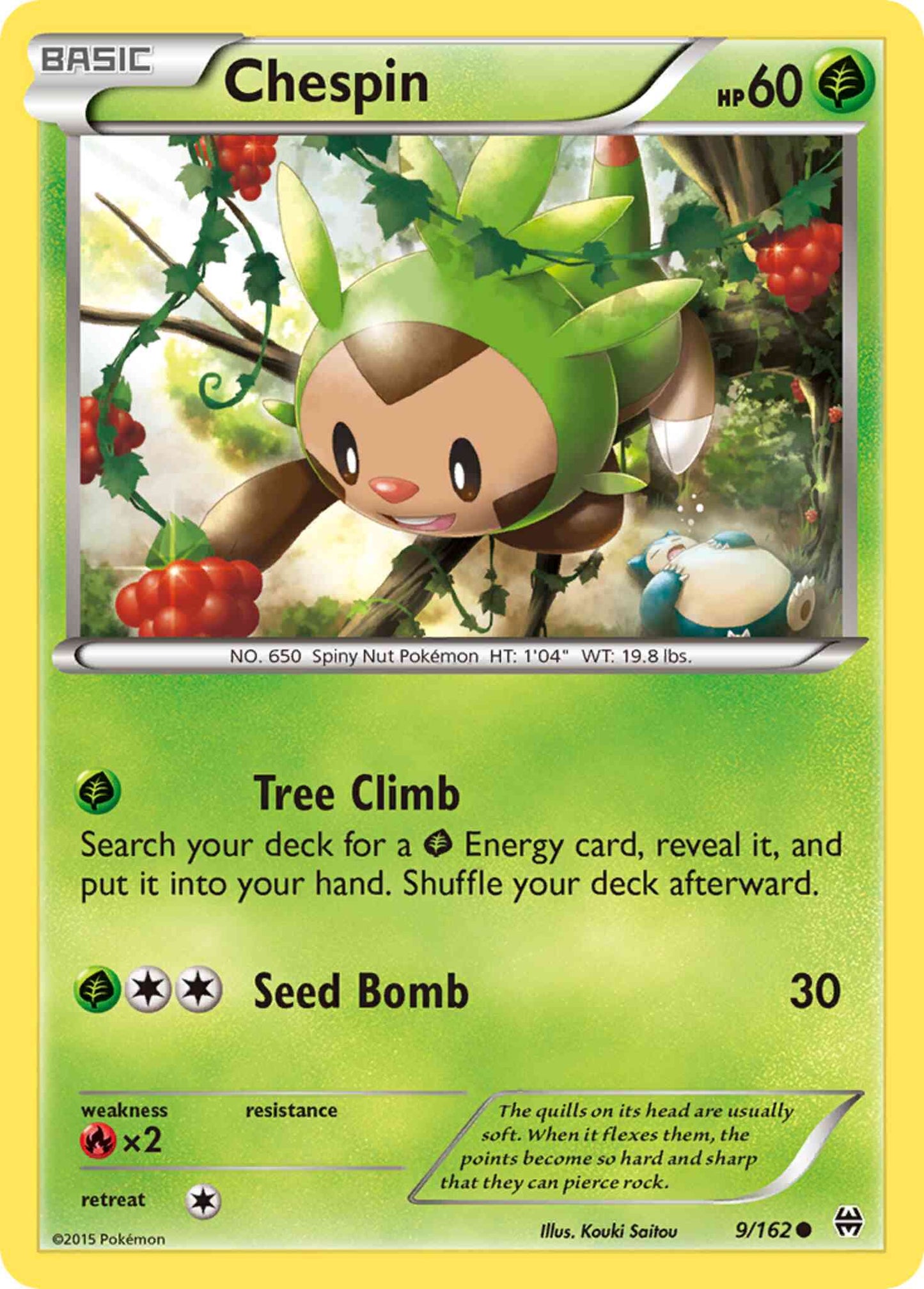 Chespin - 9/162 - Common [xy8-9] [Non-Holo]