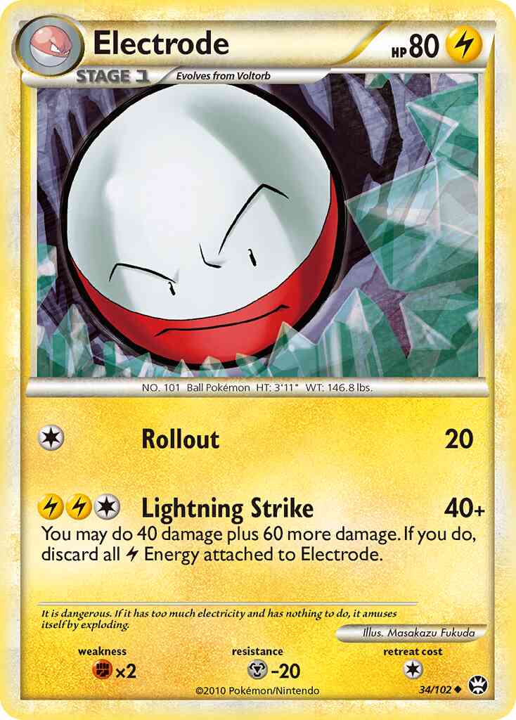 Electrode - 34/102 - Uncommon [hgss4-34] [Non-Holo]