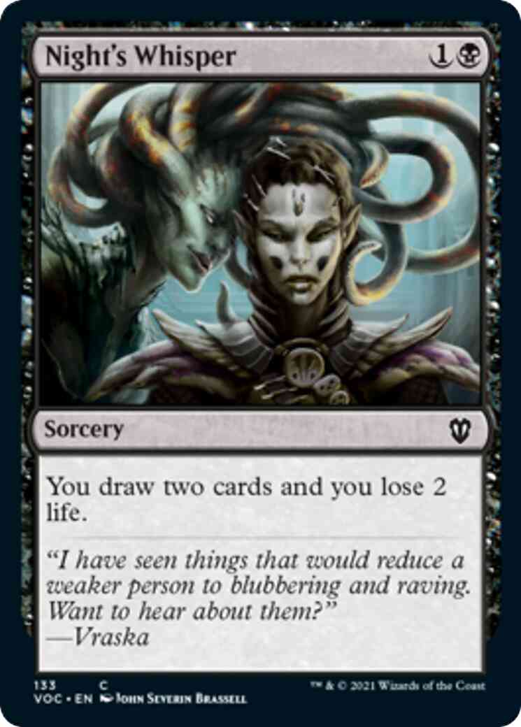 Night's Whisper [133] [Innistrad: Crimson Vow: Commander] [Non-Foil]