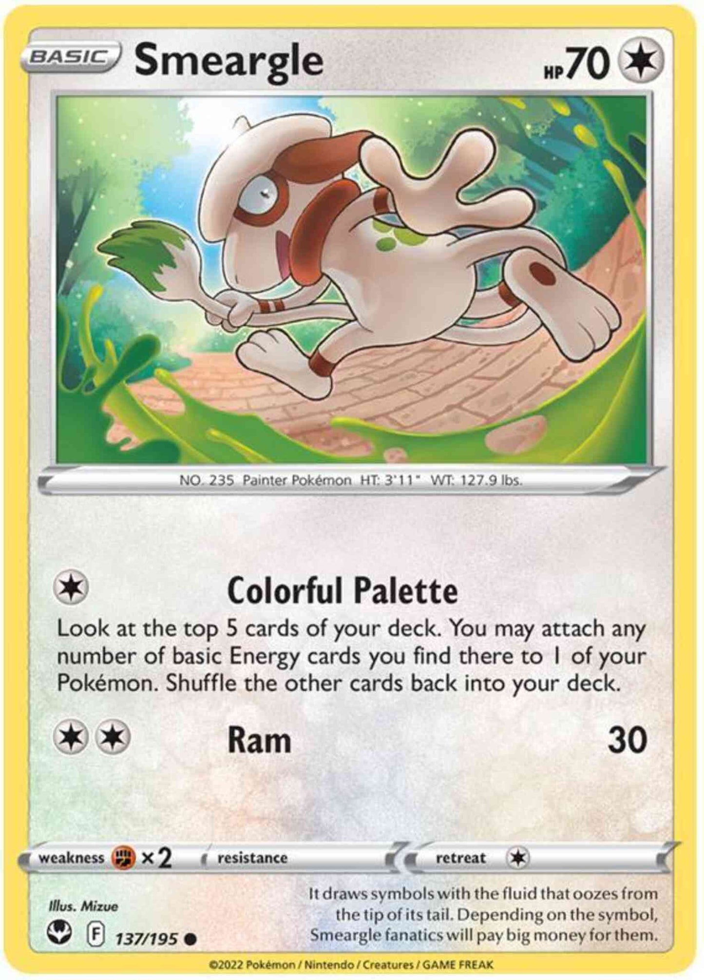 Smeargle - 137/195 - Common [swsh12-137] [Non-Holo]