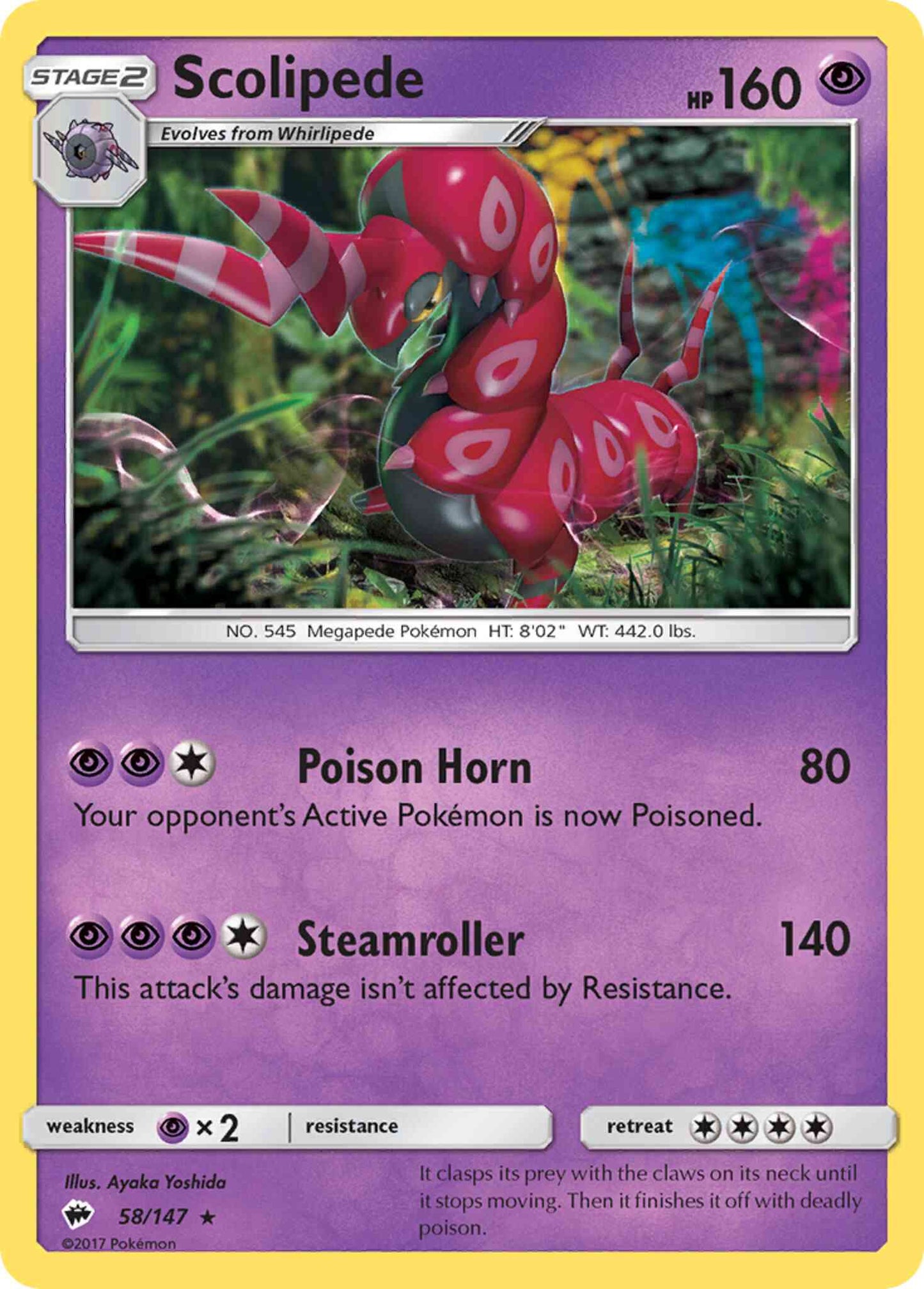 Scolipede - 58/147 - Rare [sm3-58] [Non-Holo]