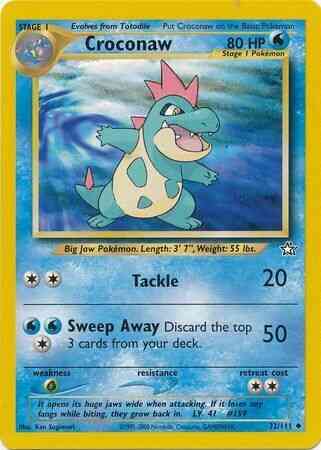 Croconaw - 32/111 - Uncommon - Unlimited [neo1U-32] [Non-Holo]
