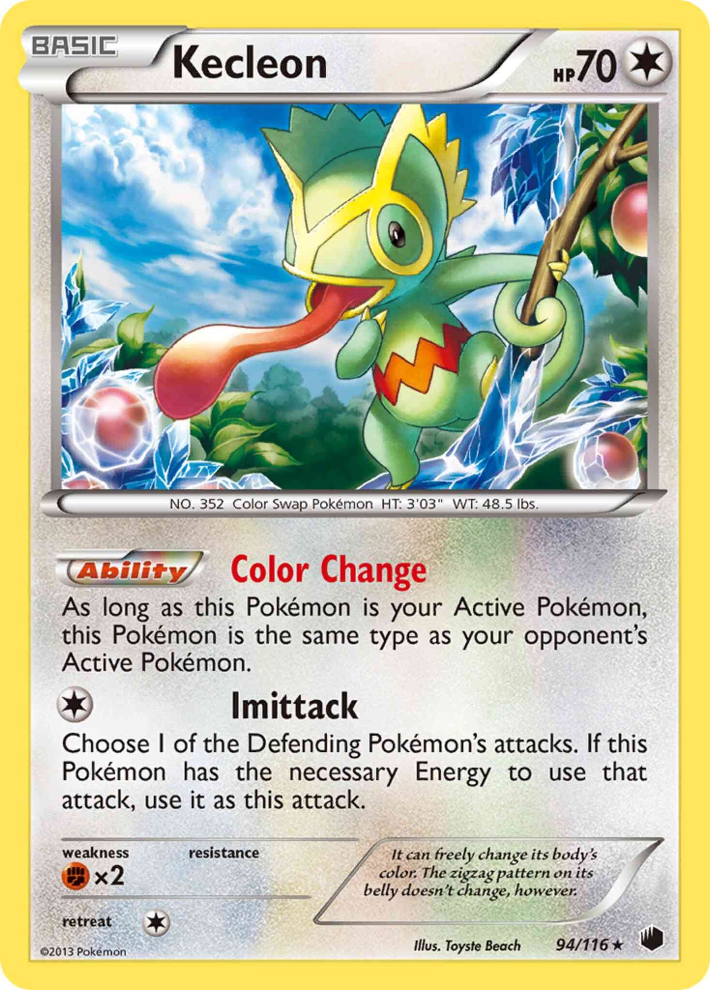 Kecleon - 94/116 - Rare [bw9-94] [Non-Holo]