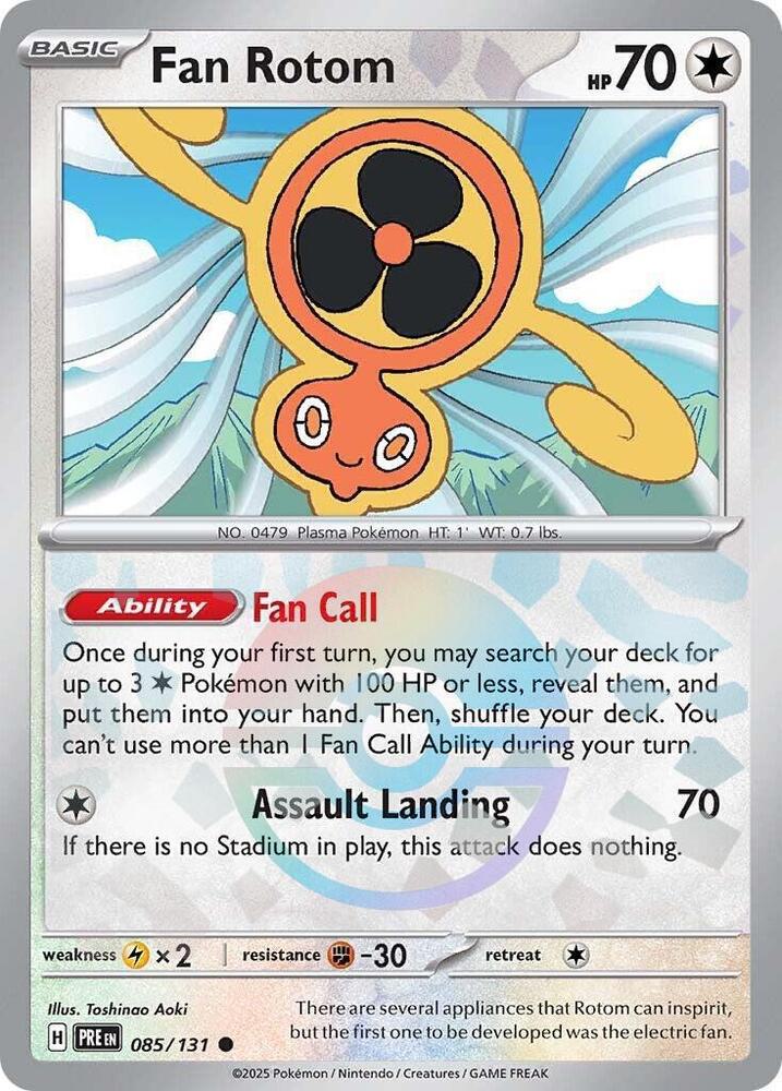 Fan Rotom - Poké Ball Pattern - 085/131 - Common [sv085-085] [Reverse Holo]