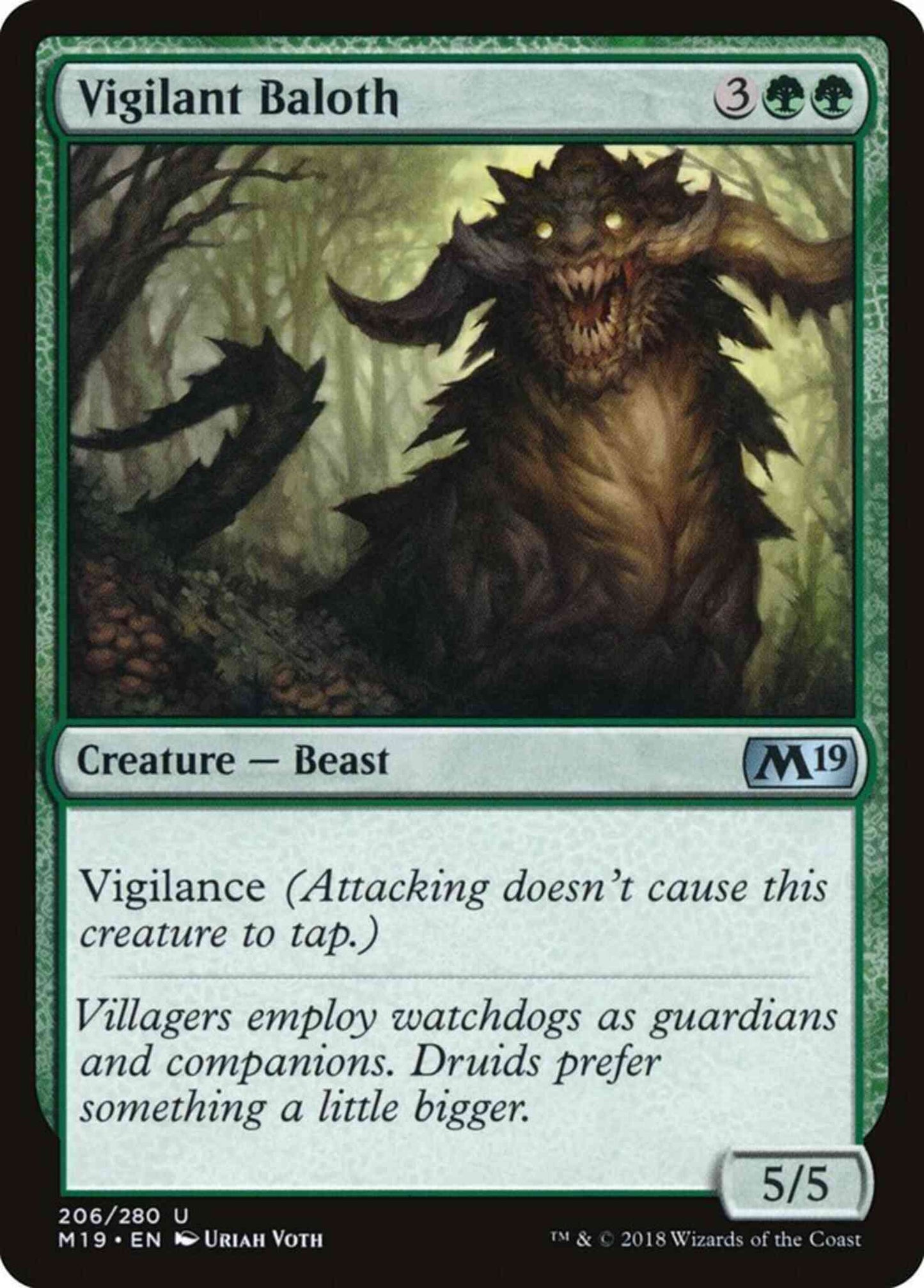 Vigilant Baloth [206] [Core Set 2019] [Non-Foil]