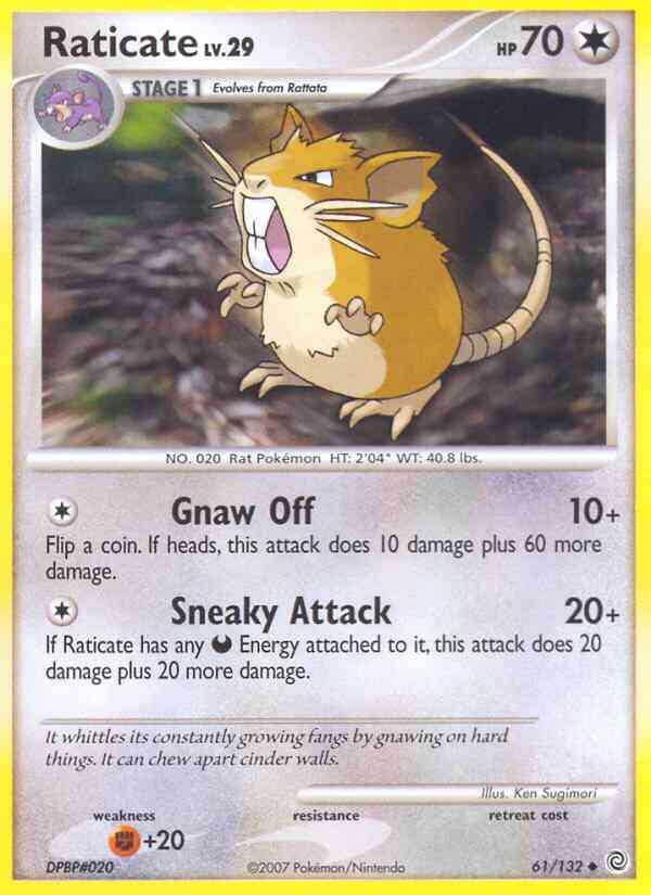 Raticate - 61/132 - Uncommon [dp3-61] [Non-Holo]