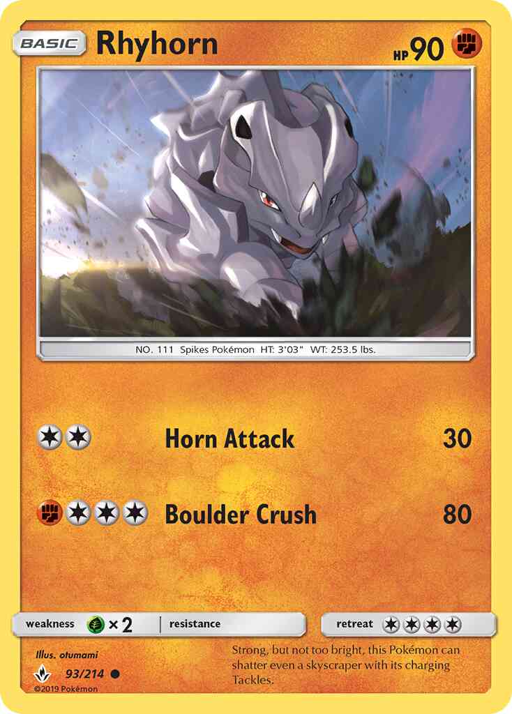 Rhyhorn - 93/214 - Common [sm10-93] [Reverse Holo]