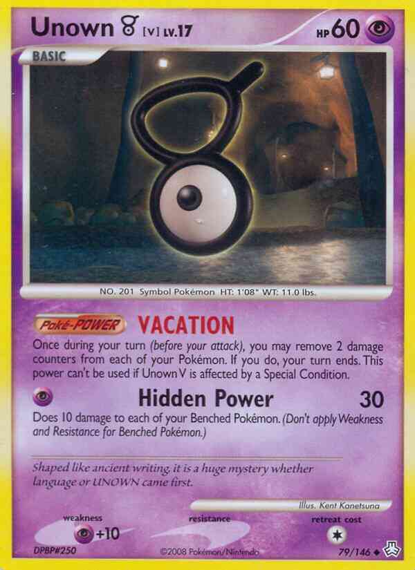 Unown V - 79/146 - Uncommon [dp6-79] [Reverse Holo]