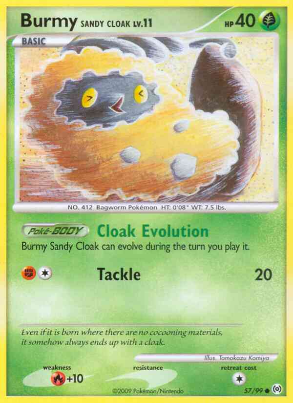 Burmy Sandy Cloak - 57/99 - Common [pl4-57] [Reverse Holo]