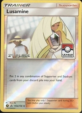 Lusamine - 153a/156 - League Challenge Alternate Art Promo - 2nd Place [Reverse Holo]