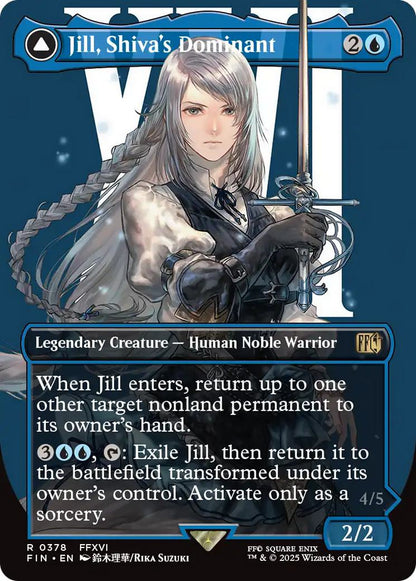Jill, Shiva's Dominant // Shiva, Warden of Ice [378] [Borderless] [Character] [FINAL FANTASY] [Non-Foil]