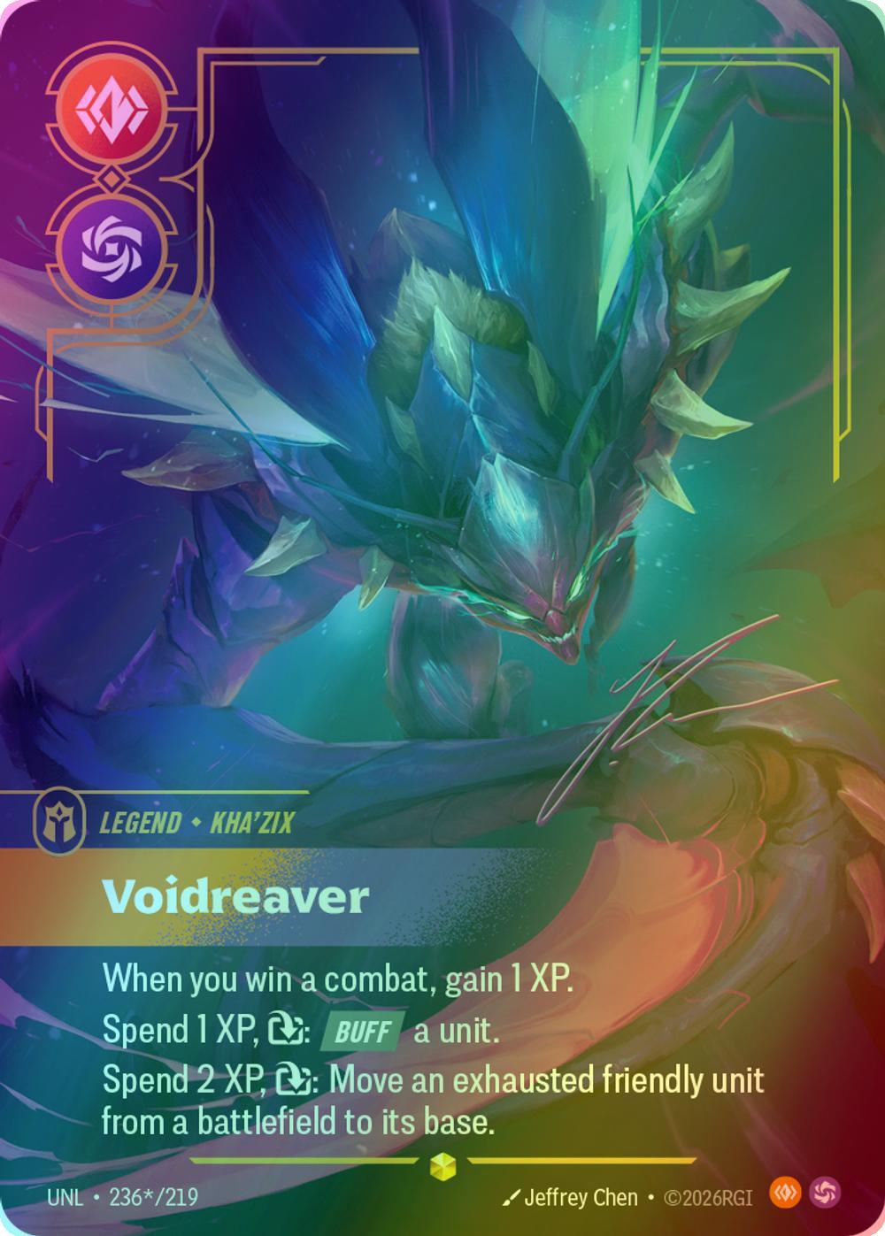 Voidreaver (Kha'Zix) (Signature) - 236*/219 [Unleashed] [Foil]
