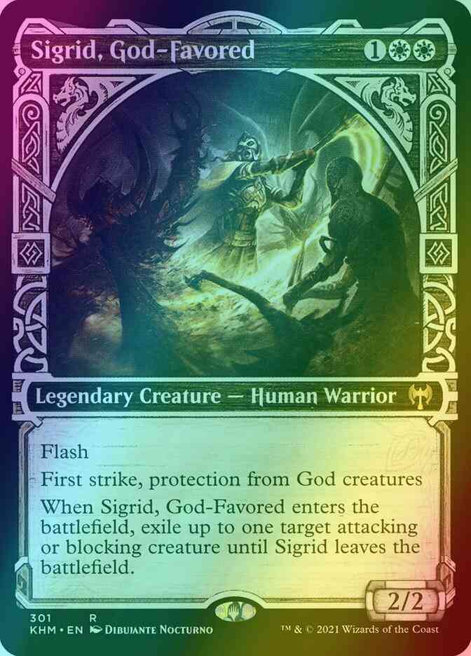 Sigrid, God-Favored [301] [Showcase] [Kaldheim] [Foil]