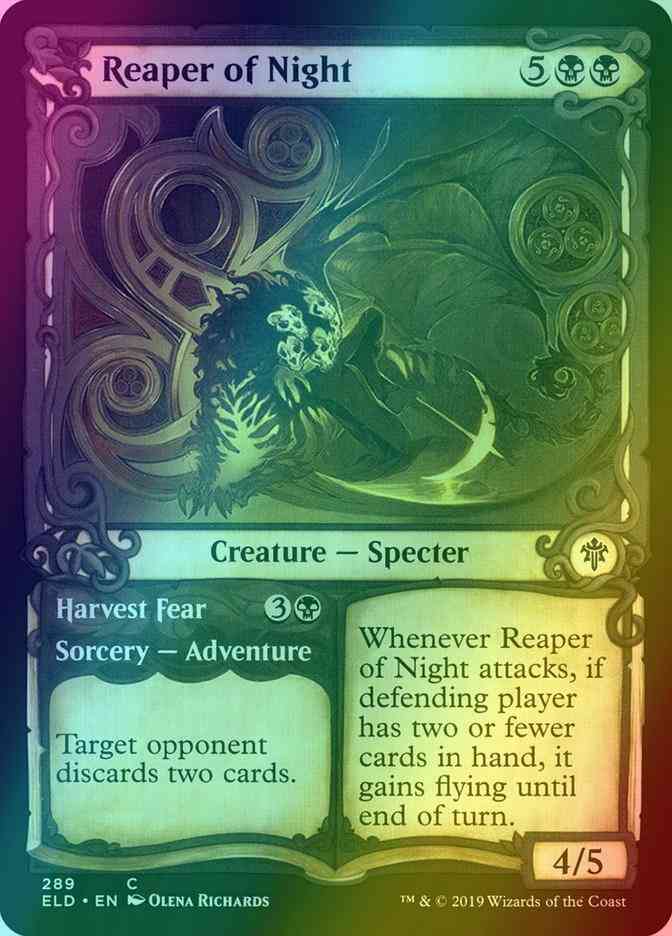Reaper of Night // Harvest Fear [289] [Adventure Showcase] [Throne of Eldraine] [Foil]