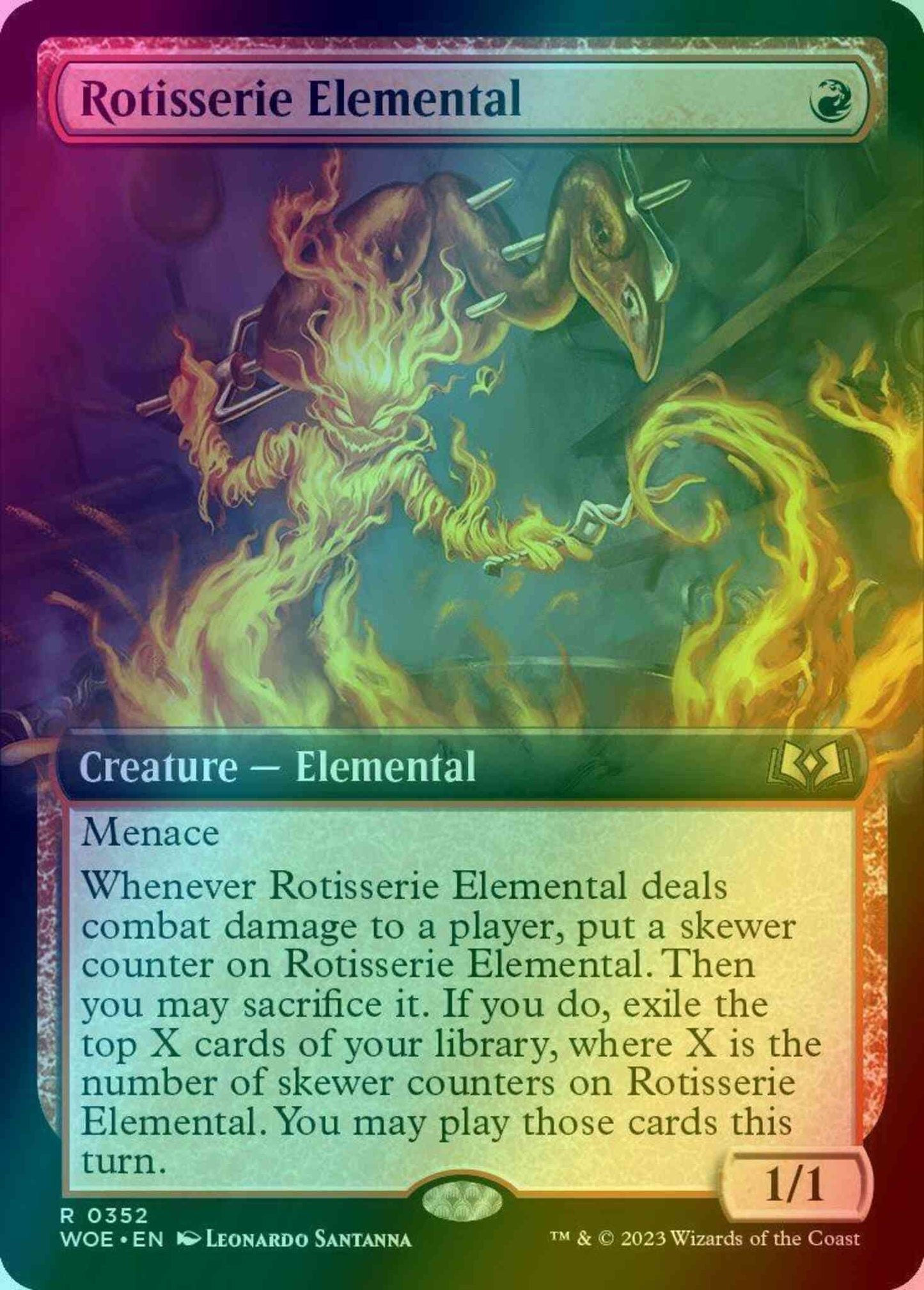 Rotisserie Elemental [352] [Extended Art] [Wilds of Eldraine] [Foil]