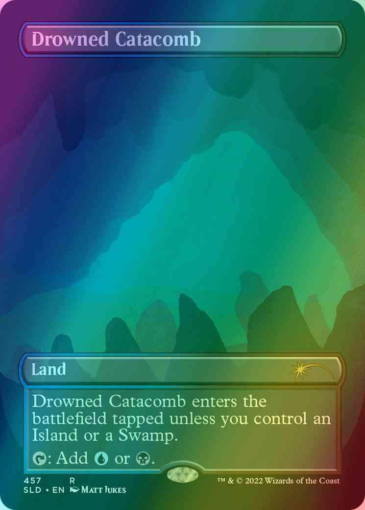 Drowned Catacomb [0457] [Borderless] [Matt Jukes] [Secret Lair Drop] [Foil]