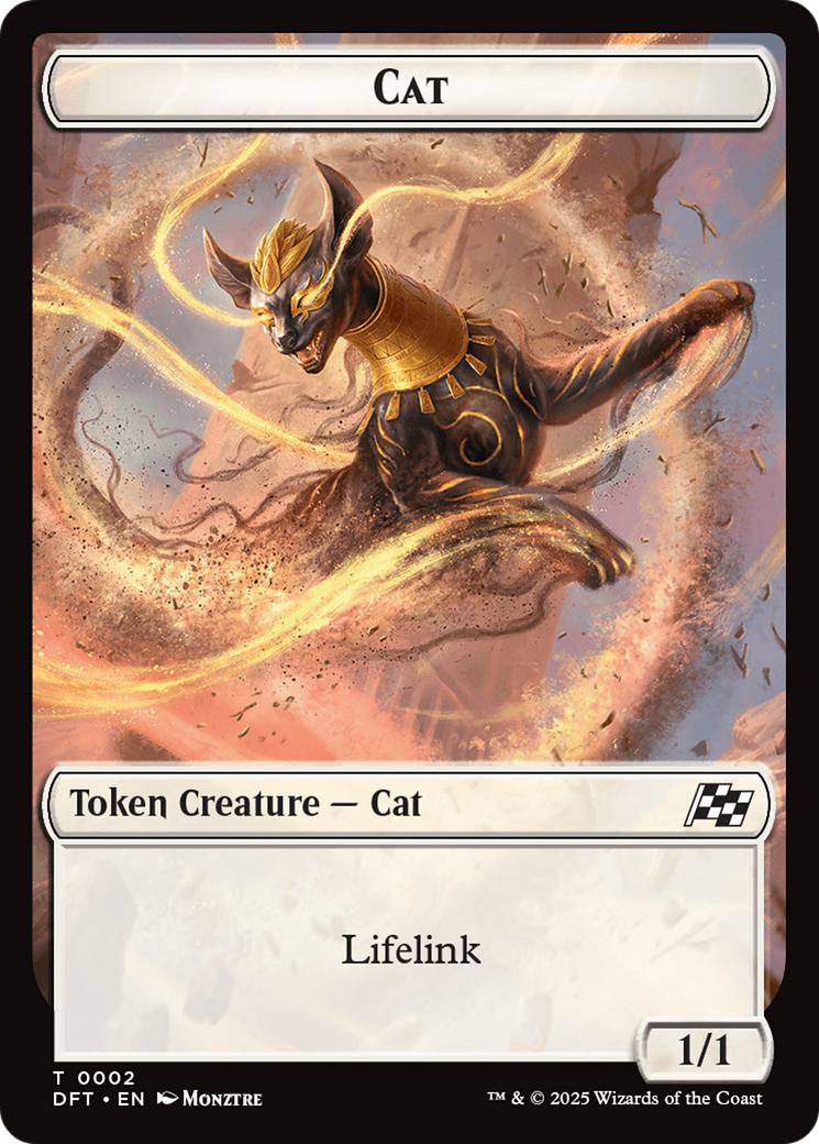 Cat Token (02) // Thopter Token (10) [Aetherdrift: Tokens] [Non-Foil]