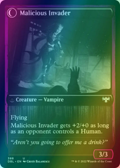 Innocent Traveler // Malicious Invader [388] [Innistrad: Double Feature] [Foil]