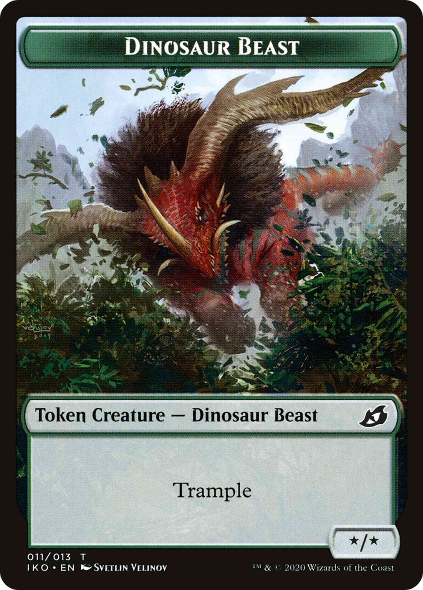 Dinosaur Beast Token [11] [Ikoria Lair of Behemoths Tokens] [Non-Foil]