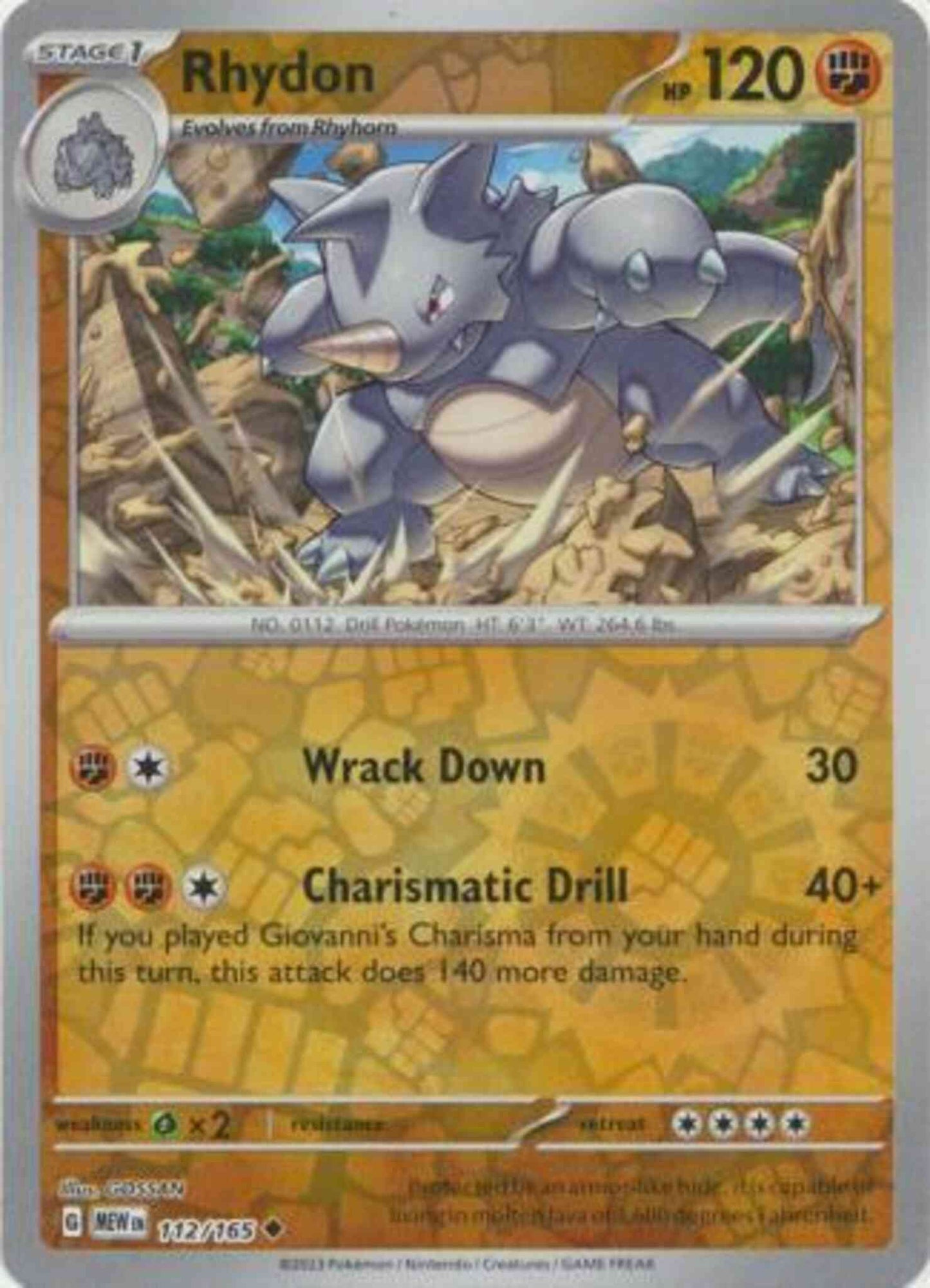 Rhydon - 112/165 - Uncommon [sv035-112] [Reverse Holo]