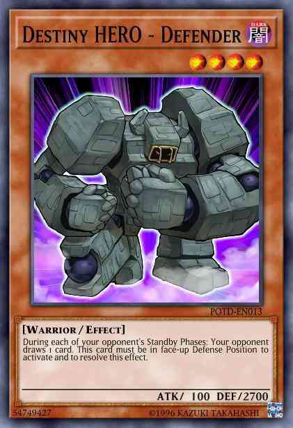 Destiny HERO - Defender - DP05-EN006 - Rare - Unlimited