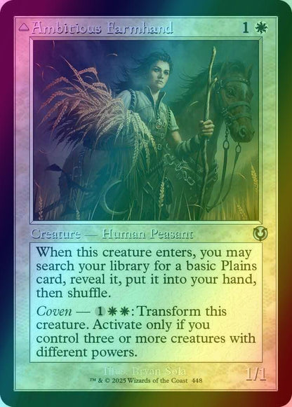Ambitious Farmhand // Seasoned Cathar [448] [Retro Frame] [Innistrad Remastered] [Foil]