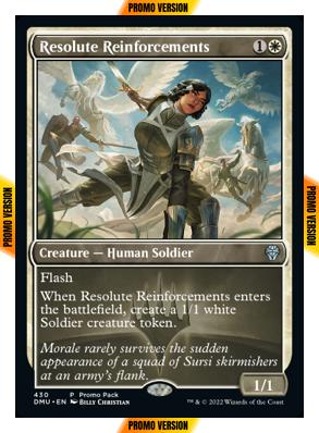 Resolute Reinforcements [430] [Dark Frame Promo Pack] [Dominaria United] [Non-Foil]