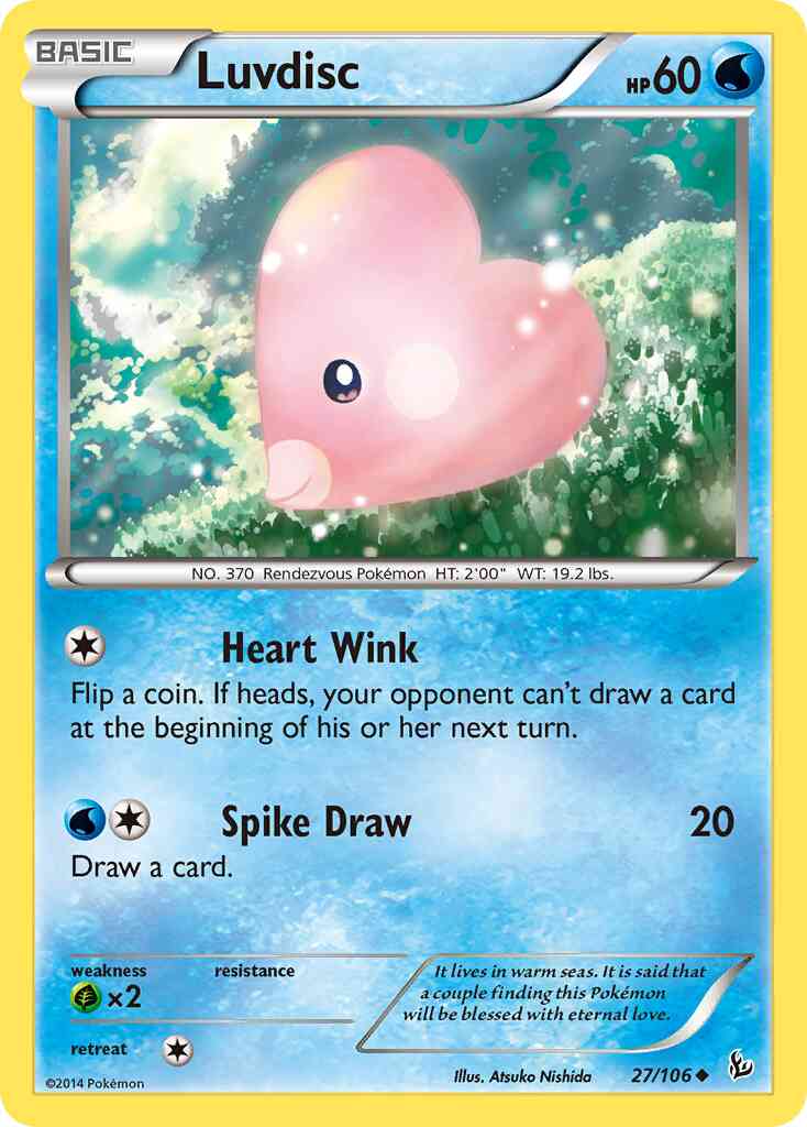 Luvdisc - 27/106 - Uncommon [xy2-27] [Reverse Holo]