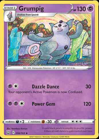 Grumpig - 056/163 - Uncommon [swsh5-056] [Non-Holo]