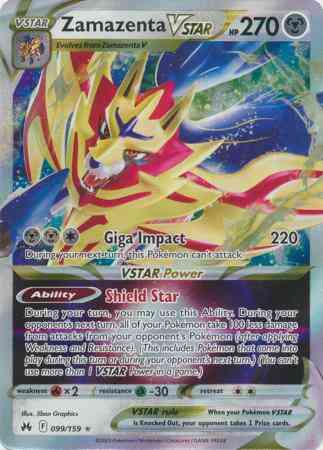 Zamazenta VSTAR - 099/159 - Rare Holo VSTAR [swsh125-099] [Ultra]