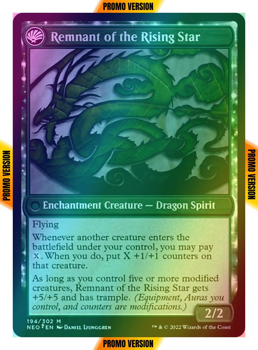 Jugan Defends the Temple // Remnant of the Rising Star [Prerelease] [194s] [Kamigawa: Neon Dynasty: Promos] [Foil]