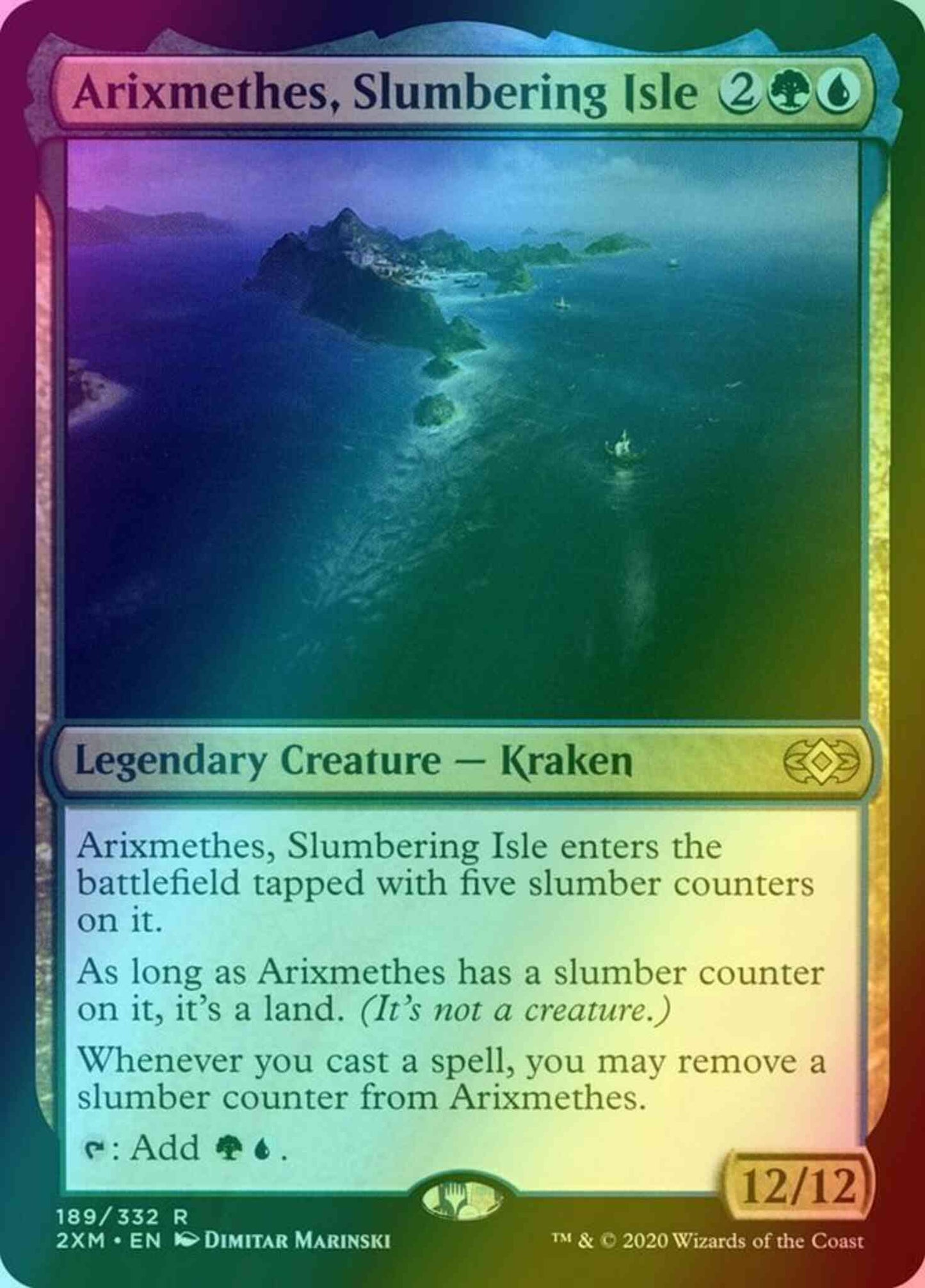 Arixmethes, Slumbering Isle [189] [Double Masters] [Foil]